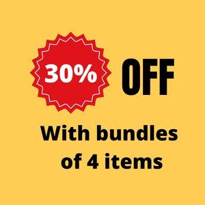 30% off with bundle of 4 items